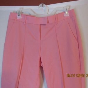 NWT THEORY MARSIENNA  PINK ROSE CUFF ANKLE TROUSERS